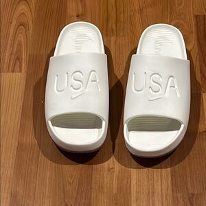Nike White USA Slide Sandals